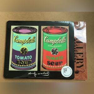 Vintage Andy Warhol  Mousepad Campbells Tomato Soup Pop Art 1997 Collectible